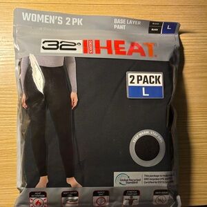 32 Degrees Black Base Layer Pants 2 Pack